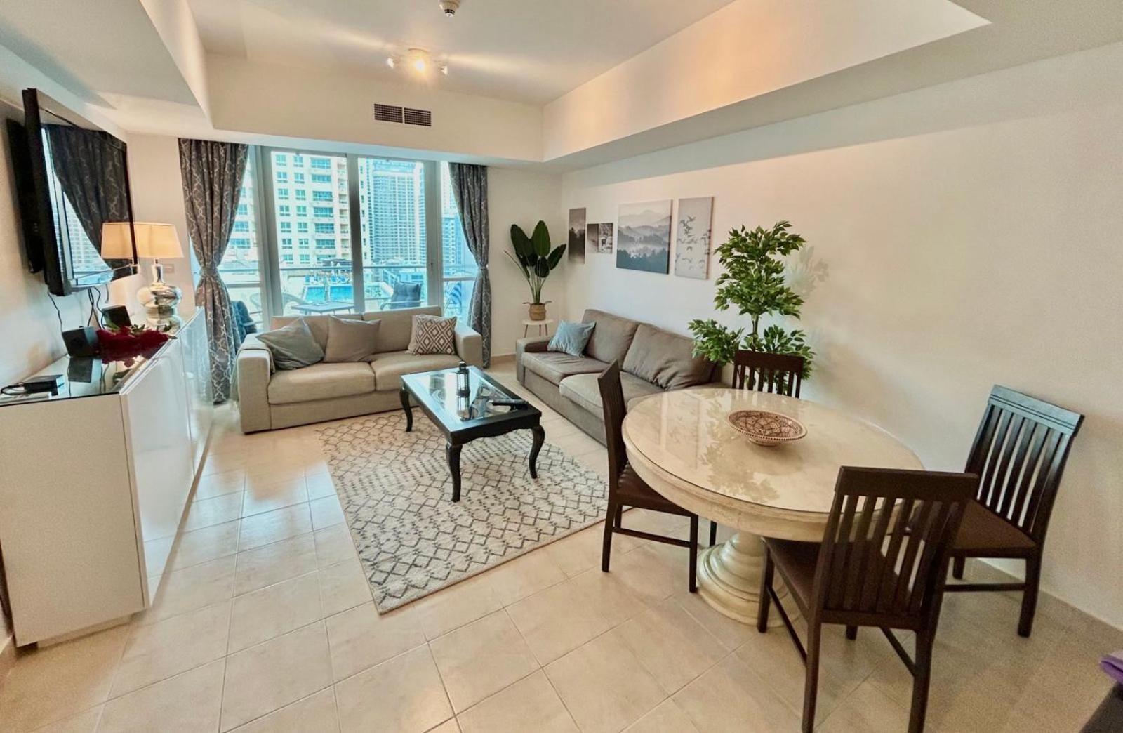 Marina View With Pool, Gym, Tennis Court, 5 Mins To Beach Dubai Exterior photo